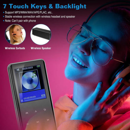 Wireless MP3 Player with Voice Recorder, 32GB Digital Music HiFi